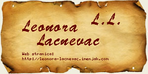 Leonora Lačnevac vizit kartica
